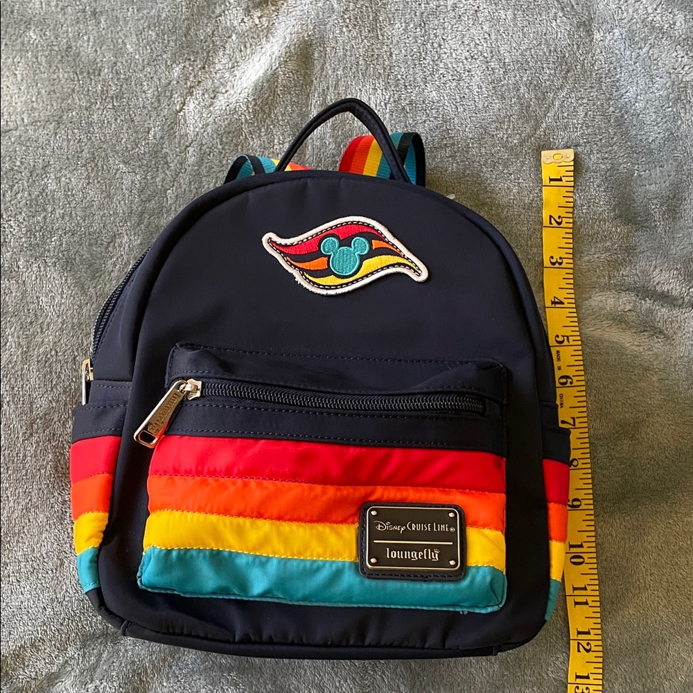 Disney Cruise Line x Loungefly Mini Backpack – Rainbow Straps (12”) - Picture 7 of 9